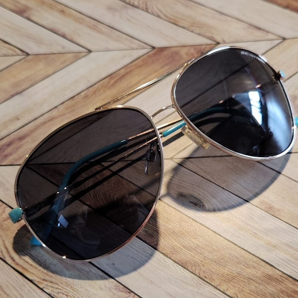 Aviator Sunglasses Gold & Teal